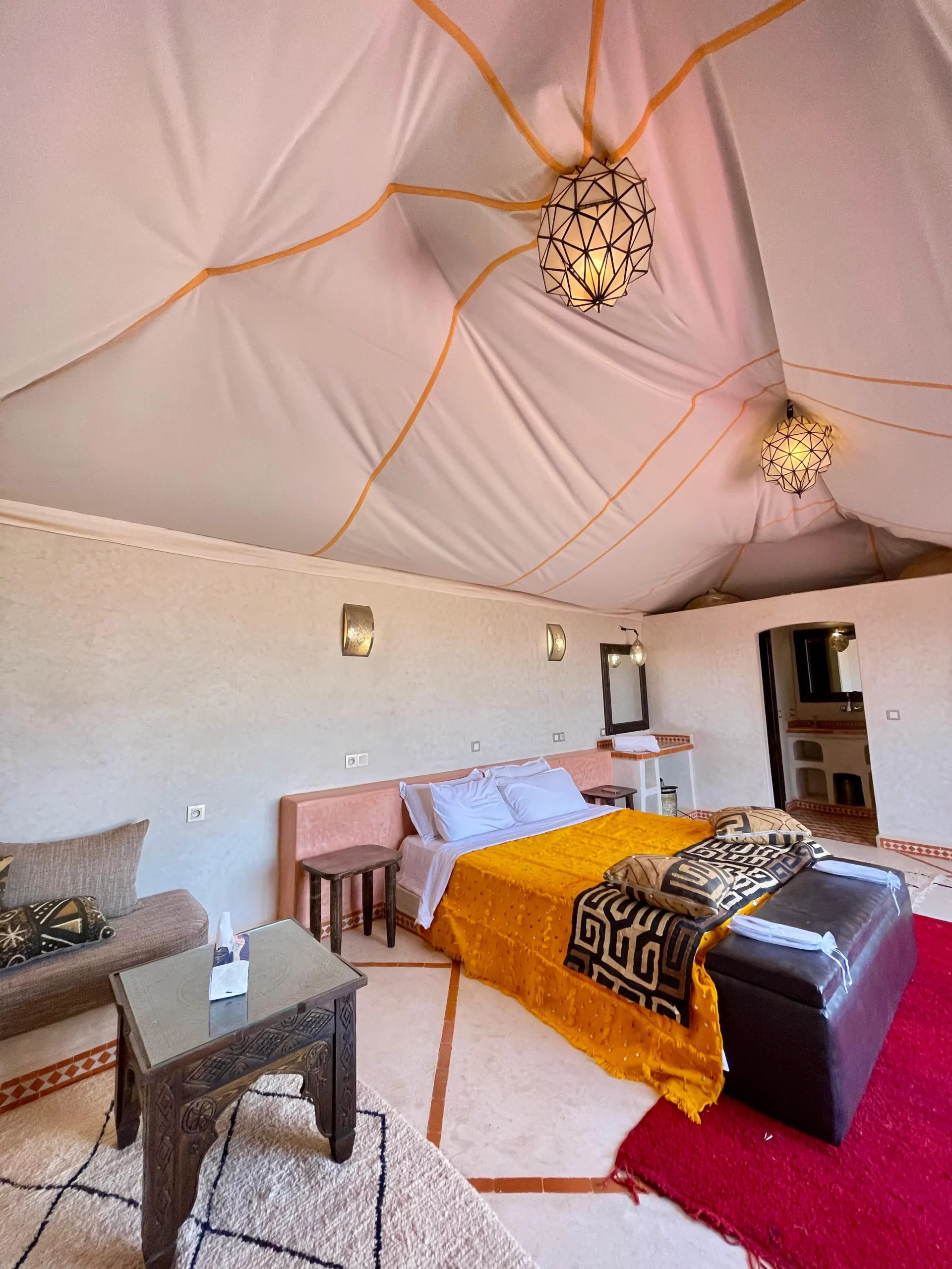 Outdoor area at Mezouaria luxury camp