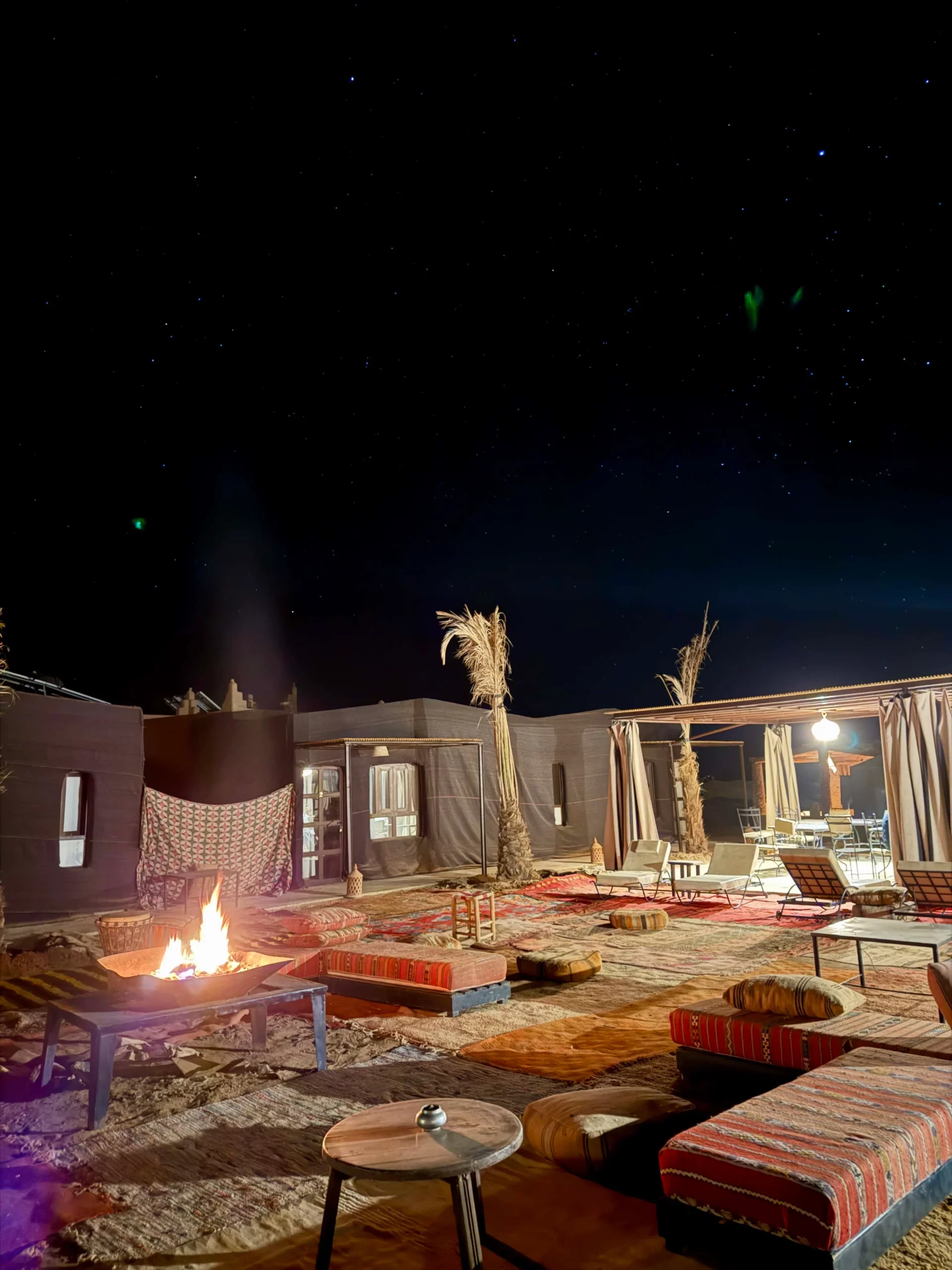 Comfortable room at Morocco luxury camp in the Sahara