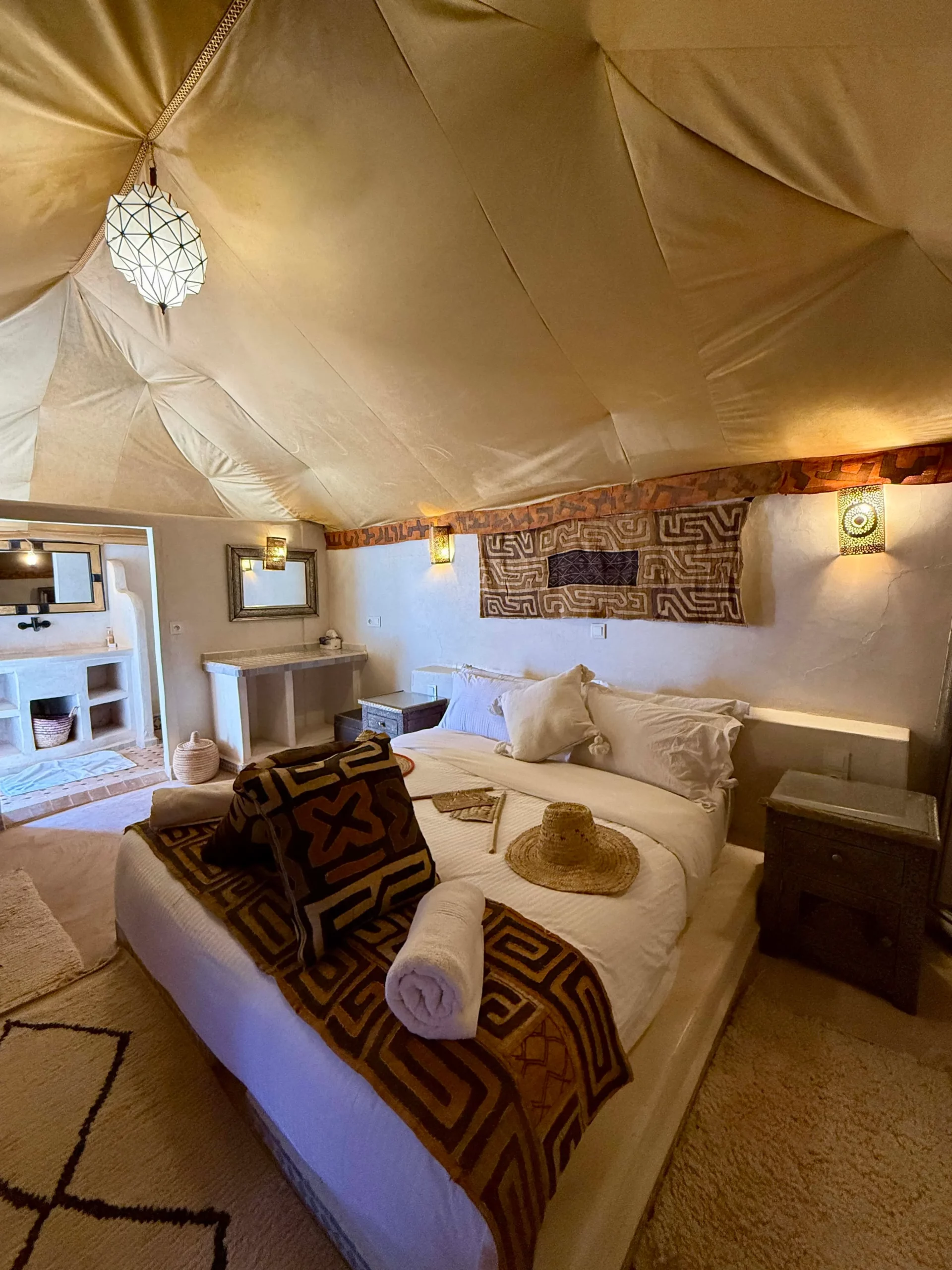 Premium luxury desert camp near the dunes in Erg Chigaga
